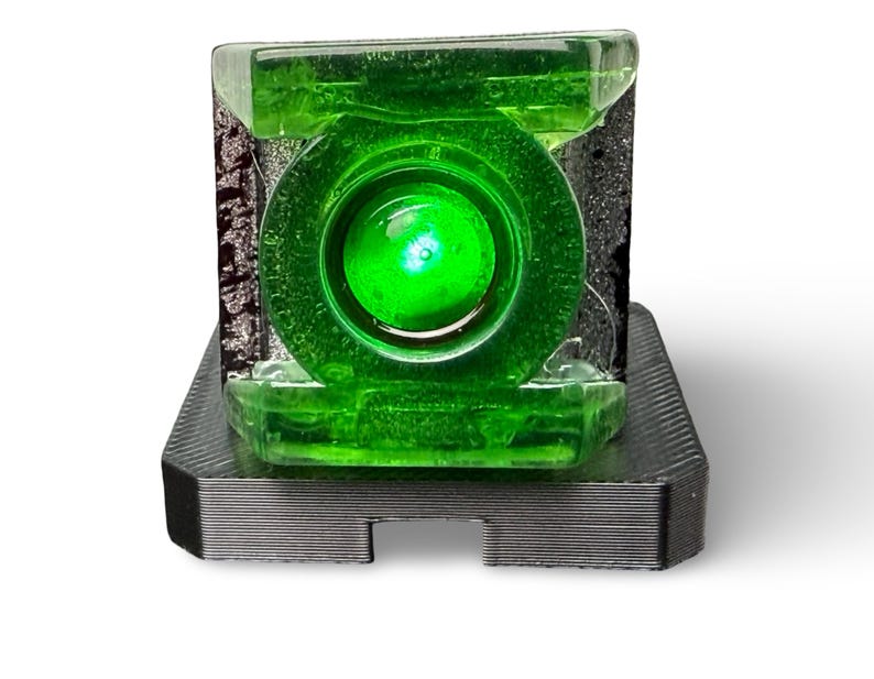Light up Guy G. Lantern Ring – Inspired by the New Super Hero Movie – Comics Replica Cosplay Prop - Emerald Power Ring With Stand